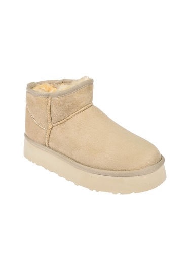 Pullman Kalın Taban İçi Kürklü Kadın Bot Zm-020 Bej Bej