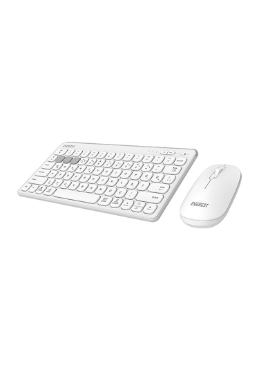 EVEREST Lumi KM-BT903 3in1 3 BT + 2.4 1600dpi Ultra İnce Q 4 Cihaz Bağlantılı Klavye ve Mouse Set