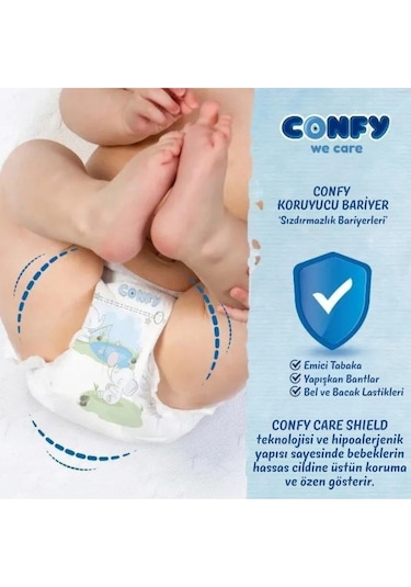Confy Premium 4 Numara Bebek Bezi Maxi 7 - 14 KG 192 Adet