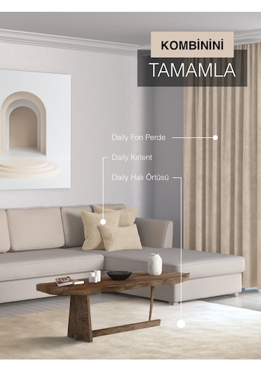 Br Perle Home Daily Series Bej Rengi Kırlent Yastık Kılıfı Bej