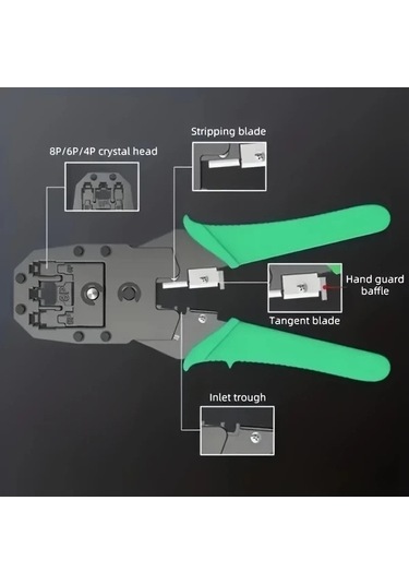 Besthome1 Yüksek Karbonlu Ağ Penessi Tel Soyma Aleti, Telefon/ethernet Kabloları İçin Multifonksiyonlu