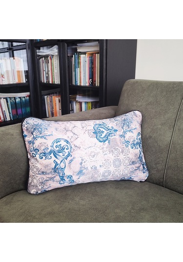 Ju Yaratıcı Tasarım Biyeli Yastık Kırlent Kılıfı Desenli