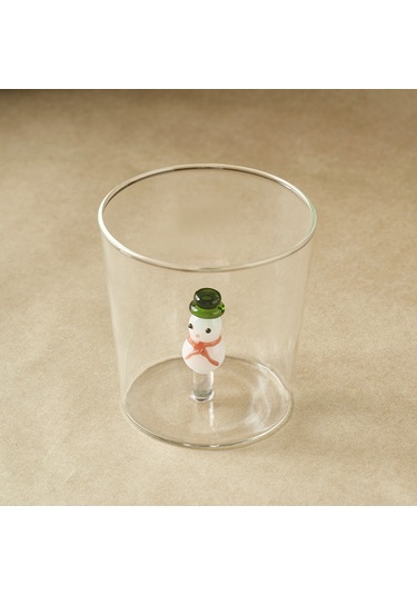 Karaca New Year Yılbaşı Cosa Kardan Adam Figürlü Su Bardağı Şeffaf