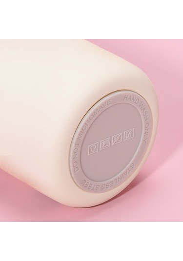 316 Paslanmaz Çelik Termos Bardak 350ml Yaratıcı Sevimli Çocuk Açık Hava Sporları Su Bardağı Beyaz