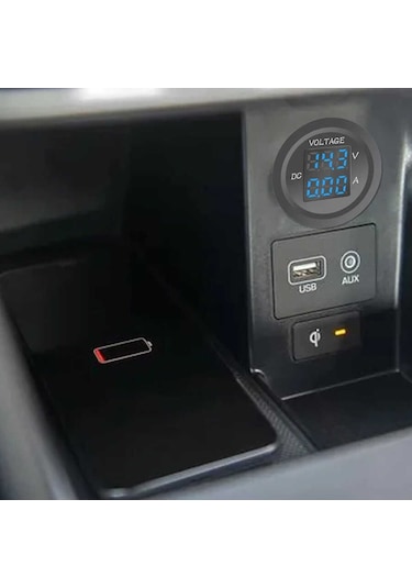 Aek-tech Dc12v/24v Dijital Voltmetre Ampermetre
