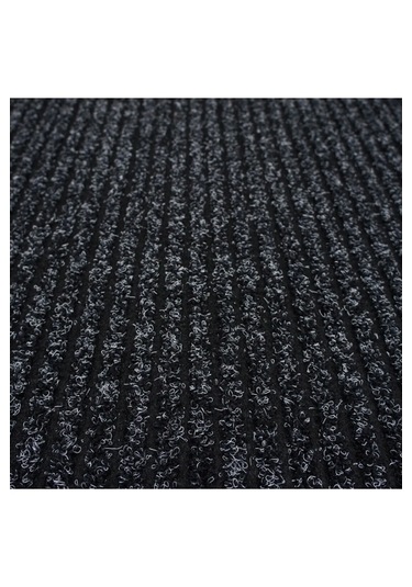 Oluklu Siyah Çamur Kazıyıcı Sıyırıcı Kapı Önü Paspası 60x90