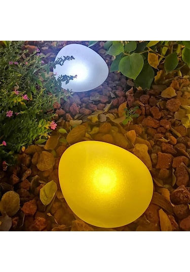 Suntek Çim Yürüyüş Yolu Bahçe İçin Çakıl Şeklinde Beyaz Işık