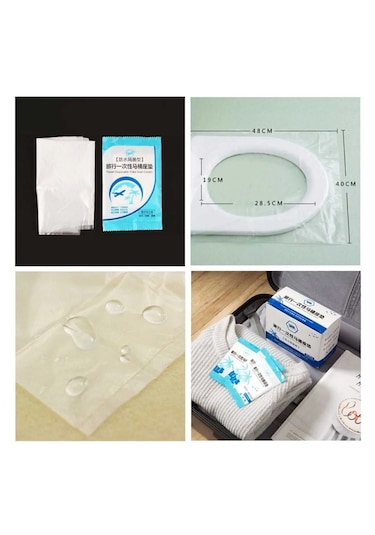 Tineke 50 Adet Tek Kullanımlık Klozet Örtüsü Klozet Poşeti Klozet