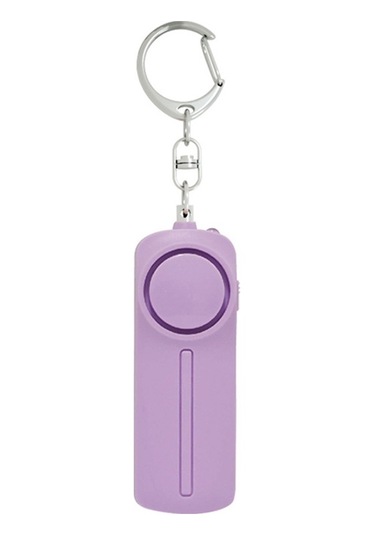 Sones Af-9400 130db Kişisel Alarm Çekme Halkası Kadın Kendini Savunma Anahtarlık Alarmı Mor