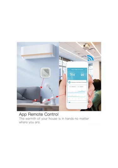 Suofeng Ev İçin Akıllı Sicaklık Nem Ölçer - Lcd Ekranlı, Uzak Kontrol, Veri Depolama, Dıy Akıllı Bağlantı, Dairesel Zigbee Ağ Geçidi Gereklidir