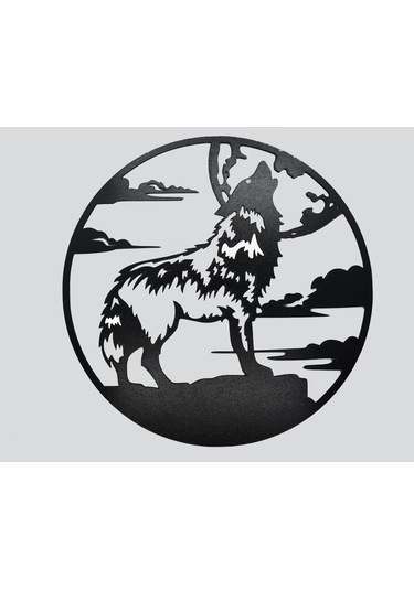 Kurt Figürlü Ahşap Mdf Dekoratif Duvar Tablosu Duvar Dekoru 3mm 30 x 30