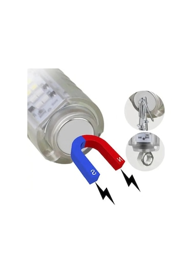 El Feneri 8 Mod Şarjlı Fosforlu Mıknatıslı Led El Feneri