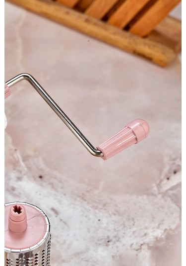 Cooker Paslanmaz Çelik Çevirmeli Rende Kollu Sebze Doğrayıcı Ckr3380-pembe Pembe
