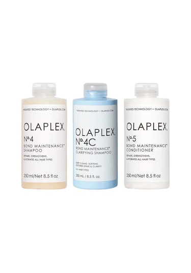Olaplex Bond Maintenance No:4 Şampuan + No:4C Clarifying Şampuan + No:5 Saç Kremi 3 x 250 G