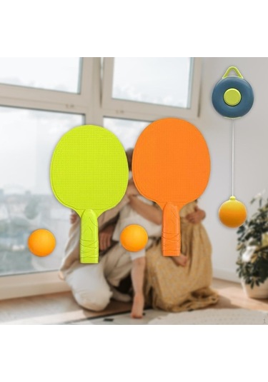 Trendooze Uygulama Topu Tenisi Taşınabilir Raket Oyuncak Mavi Masa İle Etkileşimi Eğitmeni Ebeveyn Çocuk Asılı Xw