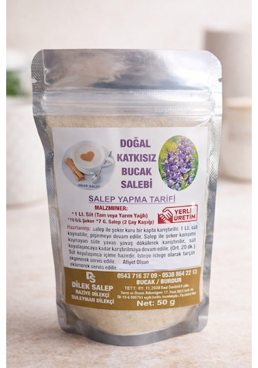 Meşhur Bucak Salebi,dilek Salep,salep 50g,saf Salep