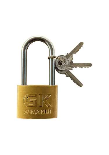 Uzun Tip Sarı Kancalı Asma Kilit 50 Mm Gk