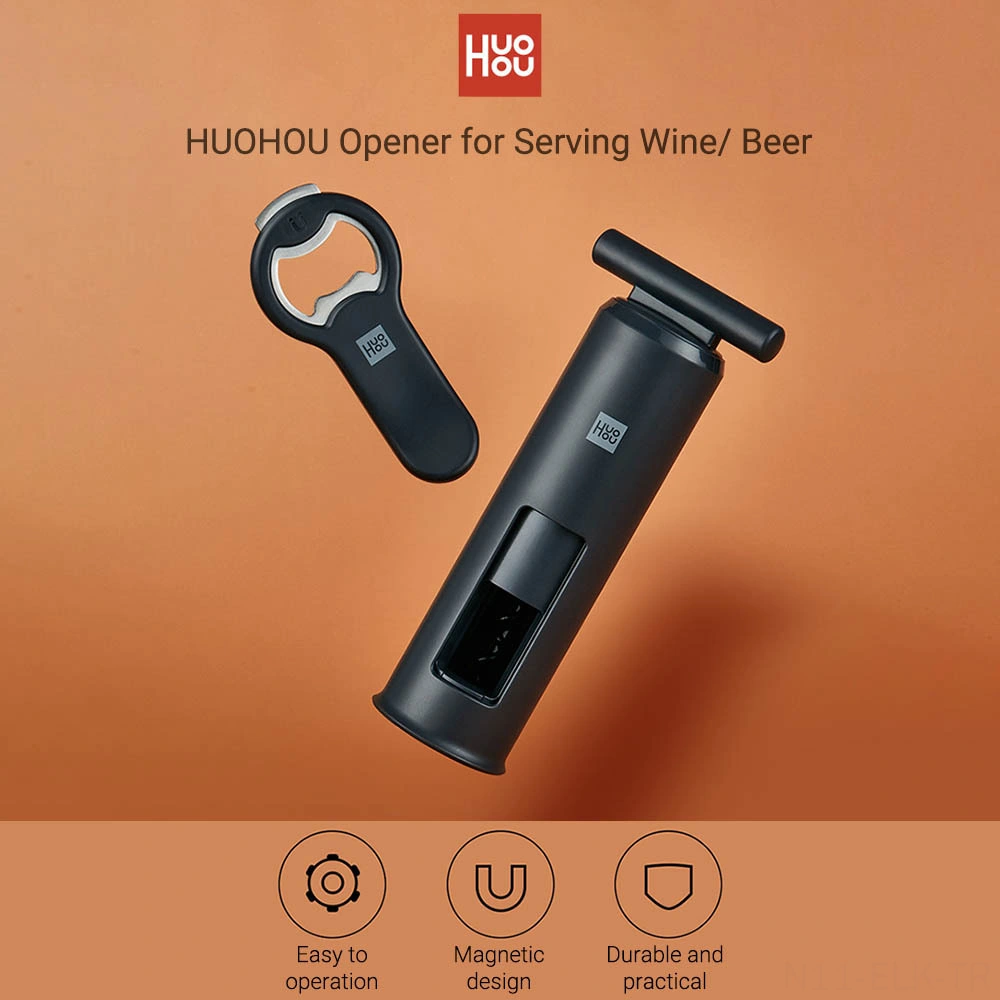 Xindoker Stainless Steel Ve Abs Mutfak Bar Restoran Çanak Açıcı: Ergonomik Tasarım, Manyetik Kapak Tutucu, Kolay Kullanım Siyah