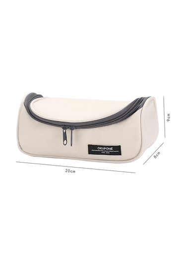 Tuomeng Yeni Kore Tarzı Basit Düz Renk Büyük Kapasiteli Çok Fonksiyonlu Yastık Kalem Kutusu