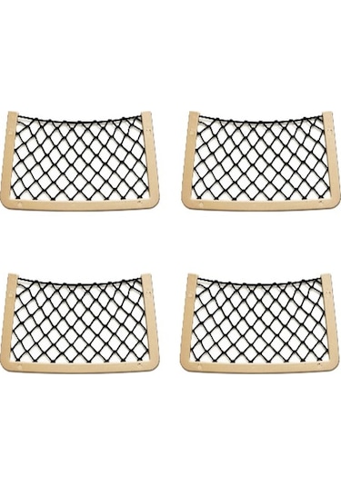 Karavan ve Tekne Eşya Düzenleyici File Ceplik 3 Adet Bej