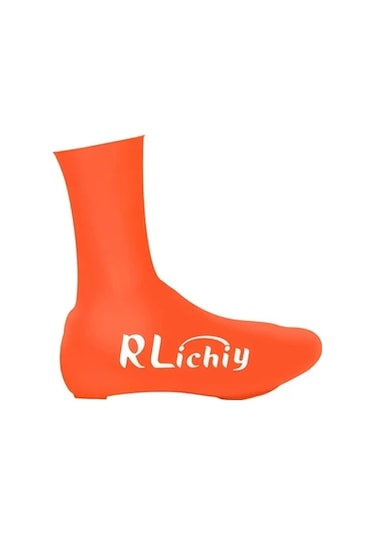 Willowhaven Siyah,l Silikon Bisiklet Ayakkabı Kılıfı Çifti Su Geçirmez Rüzgar Geçirmez Yeniden Kullanılabilir Tüm Hava Koşulları Altın