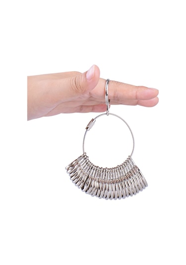 Ximistore9 Alüminyum Yüzük Ölçüm Seti: 1-13 Numara Ayar Çemberleri + Ölçüm Çubuğu - Hafif, Kolay Kullanım - Perakende Ve Mağaza İçin