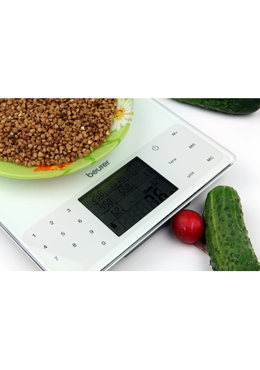 Beurer Ds 61 950 Gıda Maddesinin Beslenme Ve Enerji Değerleri Kayıt Eden Mutfak Tartısı Terazisi