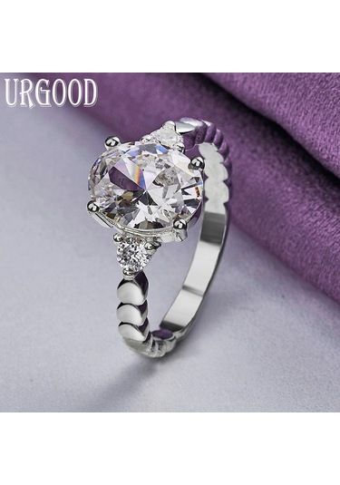 925 Ayar Gümüş Aaa Zirkon Yüzük Hediye Moda Takı