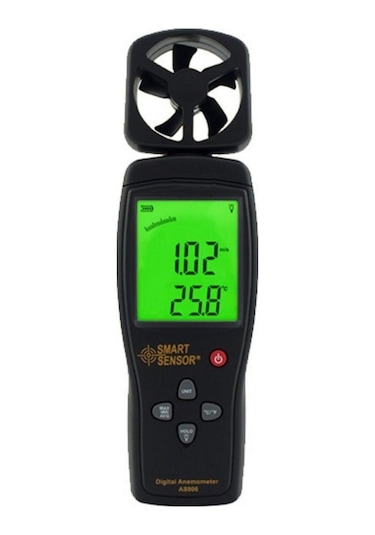 Smart Sensor As 806 Rüzgar Hızı Ve Sıcaklık Ölçer Anemometre N11.251