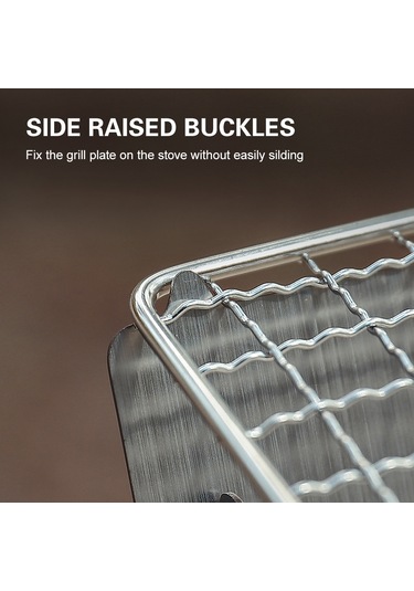 Açık Paslanmaz Çelik Barbekü Izgarası Gümüş