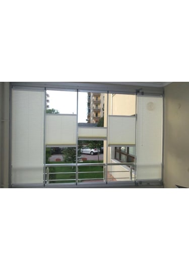 Cam Balkon Plise Perde Krınkıl Serisi, 4 Renk, Alüminyum Kasa (442667395)