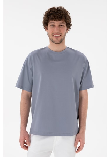 U.S. Polo Assn. Erkek Comfort Fit Bisiklet Yaka Mavi Merserize Basic Tişört 50313089-VR036 U.S. Polo Assn. Erkek Comfort Fit Bisiklet Yaka Mavi Merserize Basic Tişört 50313089-VR036