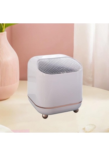 Pazly Suntek Sepeti Masaüstü Küçük Kovası, Kovası Kapaklı Çöp Beyaz Lw Beyaz