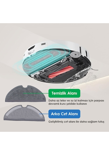 Roborock Q5 Pro Plus İle Uyumlu Uyumlu Robot Süpürge Mop Pedi / Bezi 2 Adet