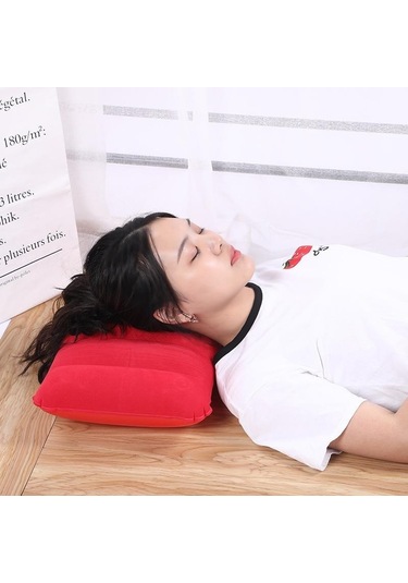 Kraliyet Mavisi Katlanır Yastık Açık Seyahat Uyku Yastığı Şişme Taşınabilir Dinlenme Yastığı Çok Renkli Mavi