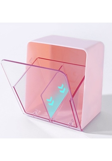 Dancemonkey Zy-hz006 Toz Tasarım Süngeri Şeffaf Saklama Pembe Pamuklu Kutusu Su Geçirmez Çubukla Cbtx Abs - Ym Pembe
