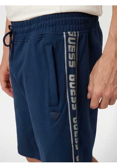 Guess Arlo Logo Şeritli Erkek Şort Z2yd02k6zs1 Lacivert