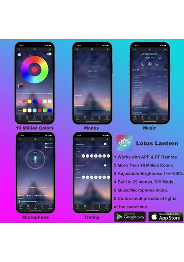 Seametal Rgb Fiber Optik Kiti App Kablosuz Kontrol Otomatik Atmosfer Dekoratif Lamba Araba Led İç Aydınlatma