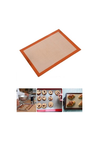 Büro Ev Ofis Mutfağı İçin 30x40cm Silikon Yanmaz Yapışmaz Hamur Açma Pişirme Matı