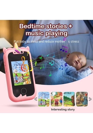 Novahub Çocuk Telefonu, 3-12 Yaş Arası Kız/erkek İçin Dokunmatik Oyuncak Telefon Pembe