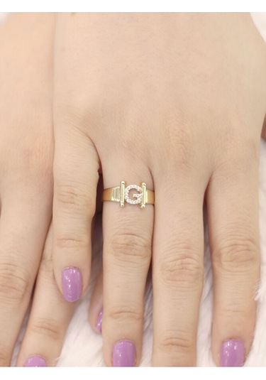 14 Ayar Altın Küçük G Harfli Yüzük