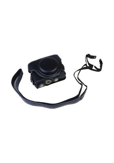 Pazly Sony Rx100m7/rx100m6/rx100m5/rx100m4/rx100m3/rx100m2/rx100m1 Pu Deri Vintage Kamera Çantası Siyah Omuz Askılı