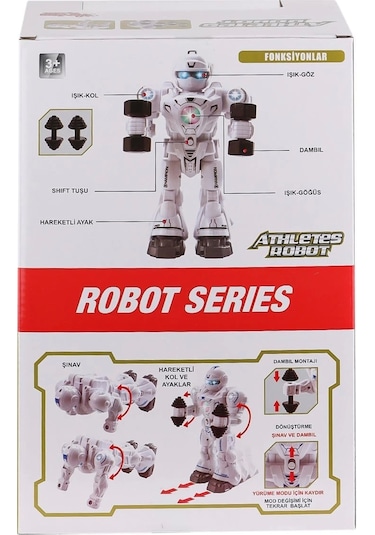 Df-6026 Işıklı Ve Müzikli Hareketli Atletik Sporcu Robot -vardem Oyuncak