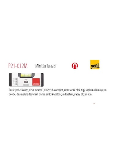 Ceta Form P21-012M 12Cm Mıknatıslı Mini Su Terazisi