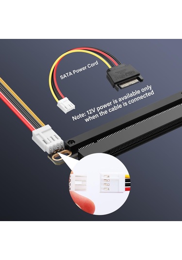 M.2 Ngff Nvme Anahtar M-pcıe 3.0 X16 Genişletici Kablosu M.2 İla Pcı-e 3.0 X16 M2 2230 2242 2260 2280 20cm İçin Dişi Yükseltici Kablosu