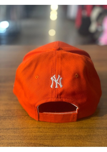 Hamze Ny Yankees Turuncu Renk Trucker Model Cap Şapka Turuncu