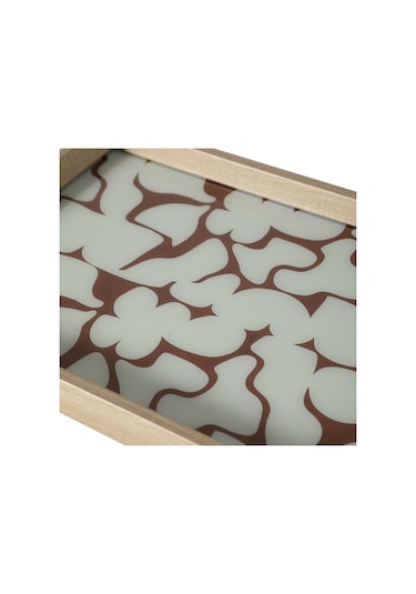 Mudo Home Soft Brown Dekoratif Tepsi 31x42 Cm Bej