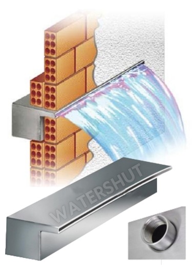 Watershut 1000 Mm Duvar Şelalesi + 900 Watt Dalgıç Pompa Seti