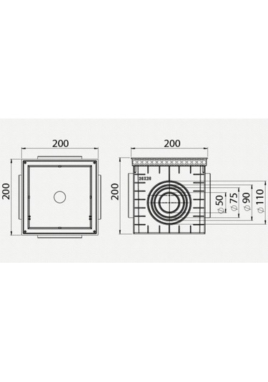 20x20 Plastik Yeraltı Buat Ve Rögar Kapağı Kutusu (menhol)