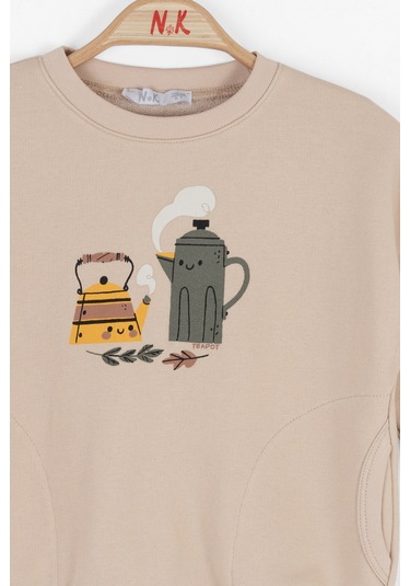 Nk Kids Kız Çocuk Sweatshirt 37601 Vizon